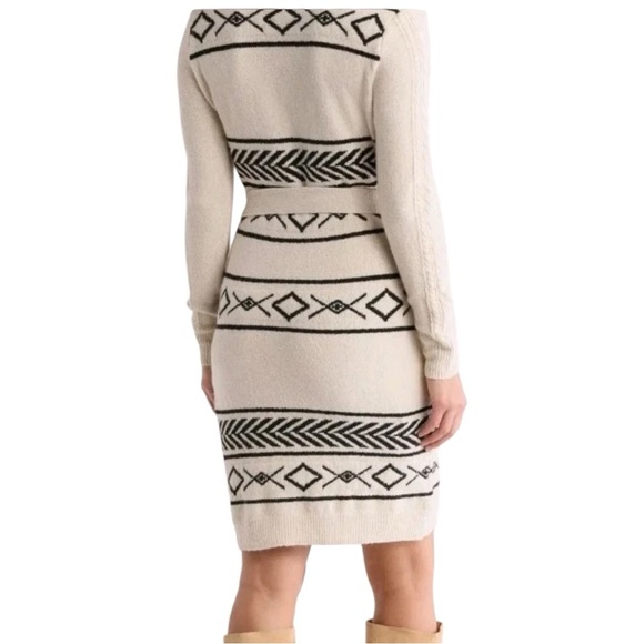 Lucky Brand Cream and Black Cardigan Dress, NEW - Picture 5 of 5